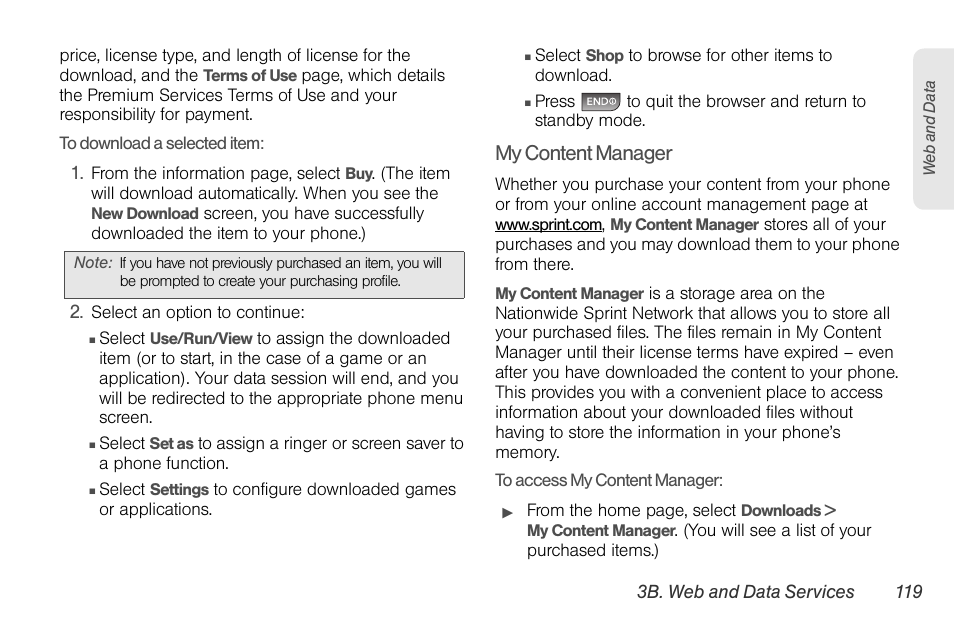 My content manager | LG LGLX610 User Manual | Page 131 / 164