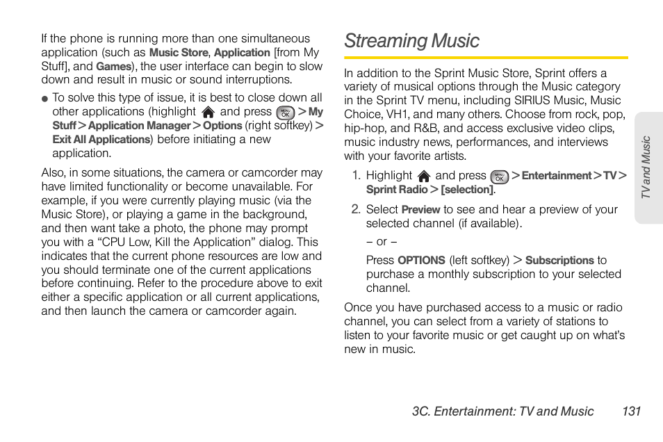 Streaming music | LG LGLX610 User Manual | Page 143 / 164