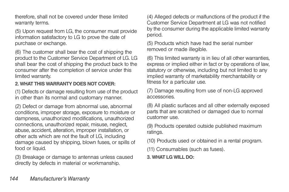 LG LGLX610 User Manual | Page 157 / 164