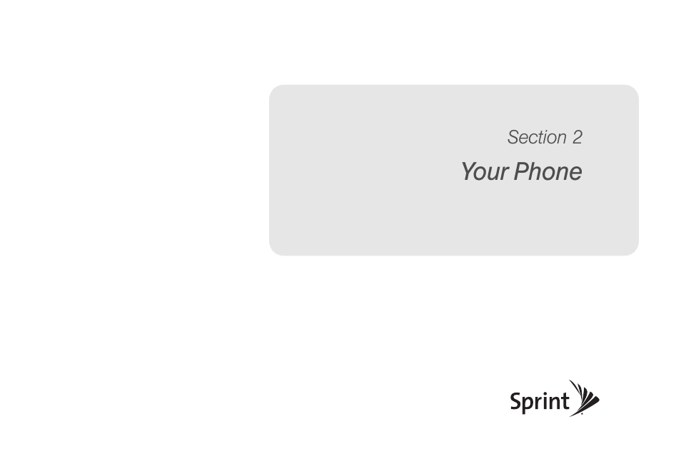 Your phone, Section 2: your phone | LG LGLX610 User Manual | Page 19 / 164