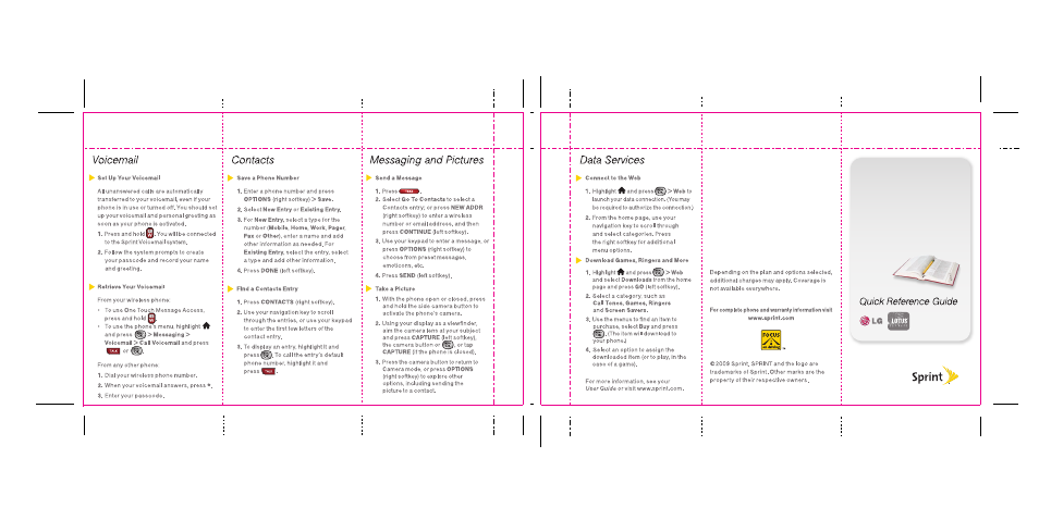 LG LGLX610 User Manual | Page 2 / 164