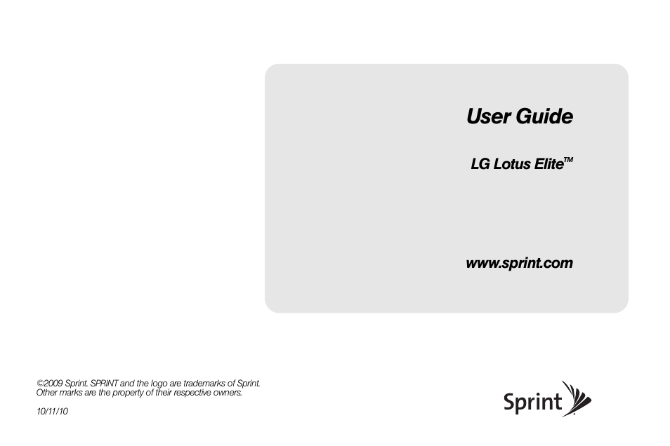 User guide | LG LGLX610 User Manual | Page 3 / 164