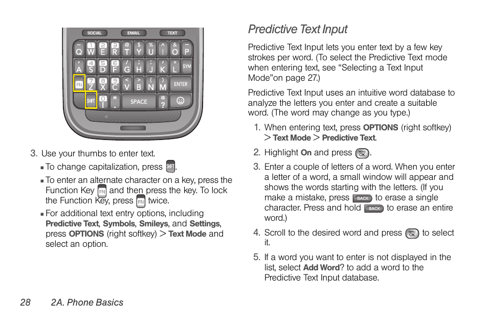 Predictive text input | LG LGLX610 User Manual | Page 40 / 164