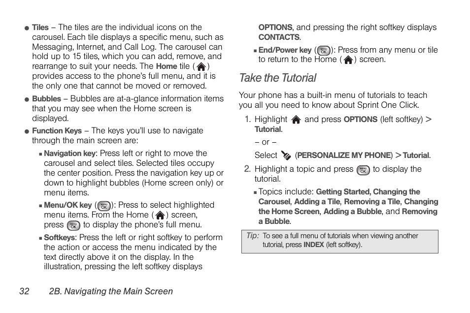 Take the tutorial | LG LGLX610 User Manual | Page 44 / 164