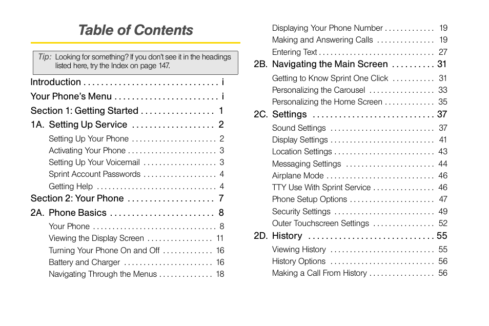LG LGLX610 User Manual | Page 5 / 164