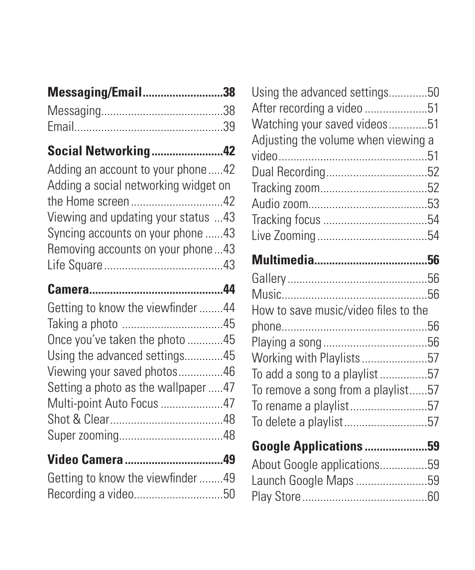 LG D800 User Manual | Page 5 / 133