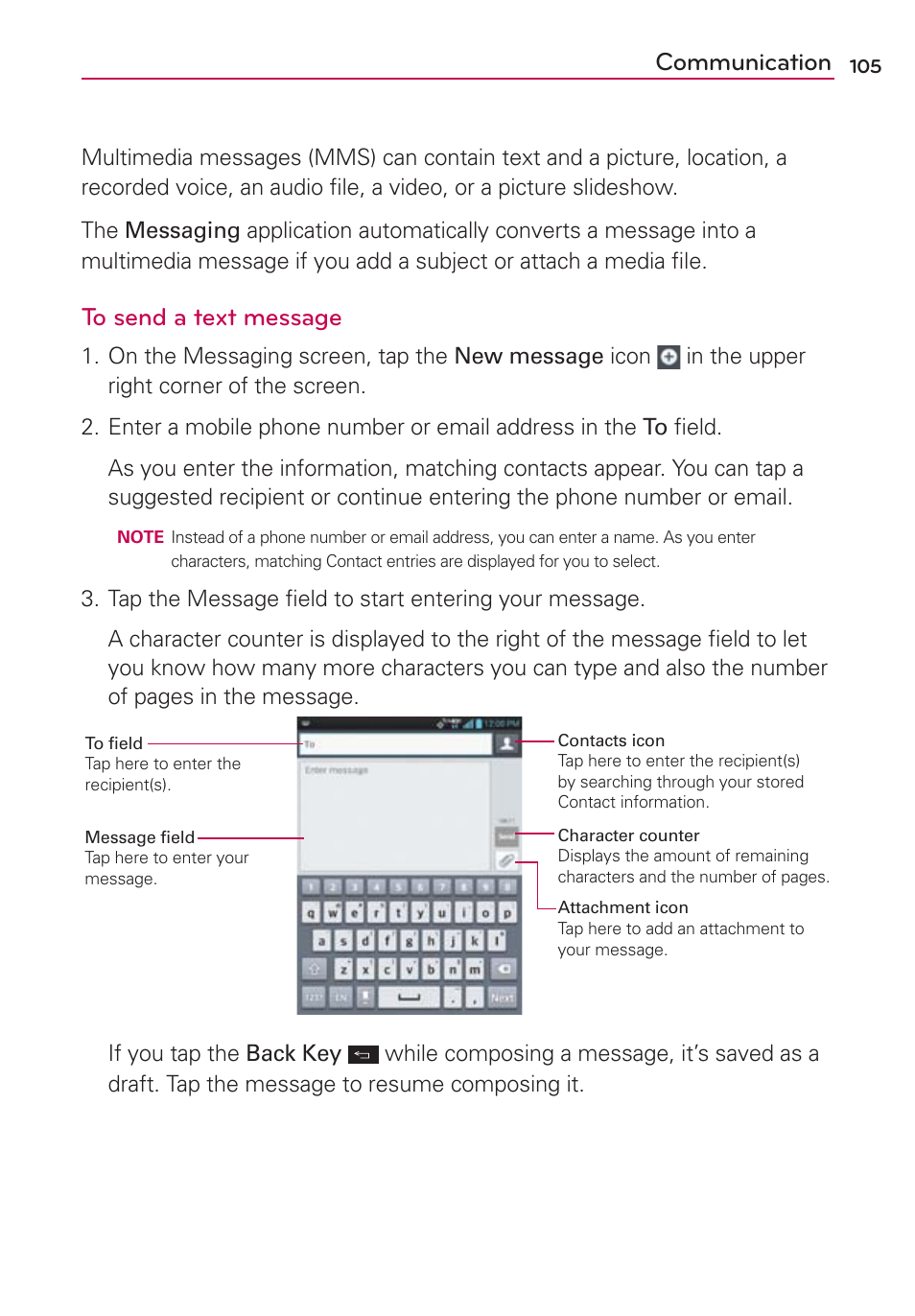 Communication | LG VS950 User Manual | Page 107 / 209