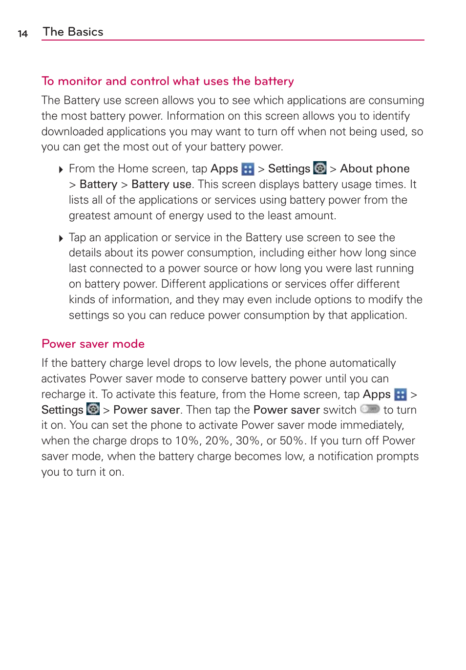 LG VS950 User Manual | Page 16 / 209