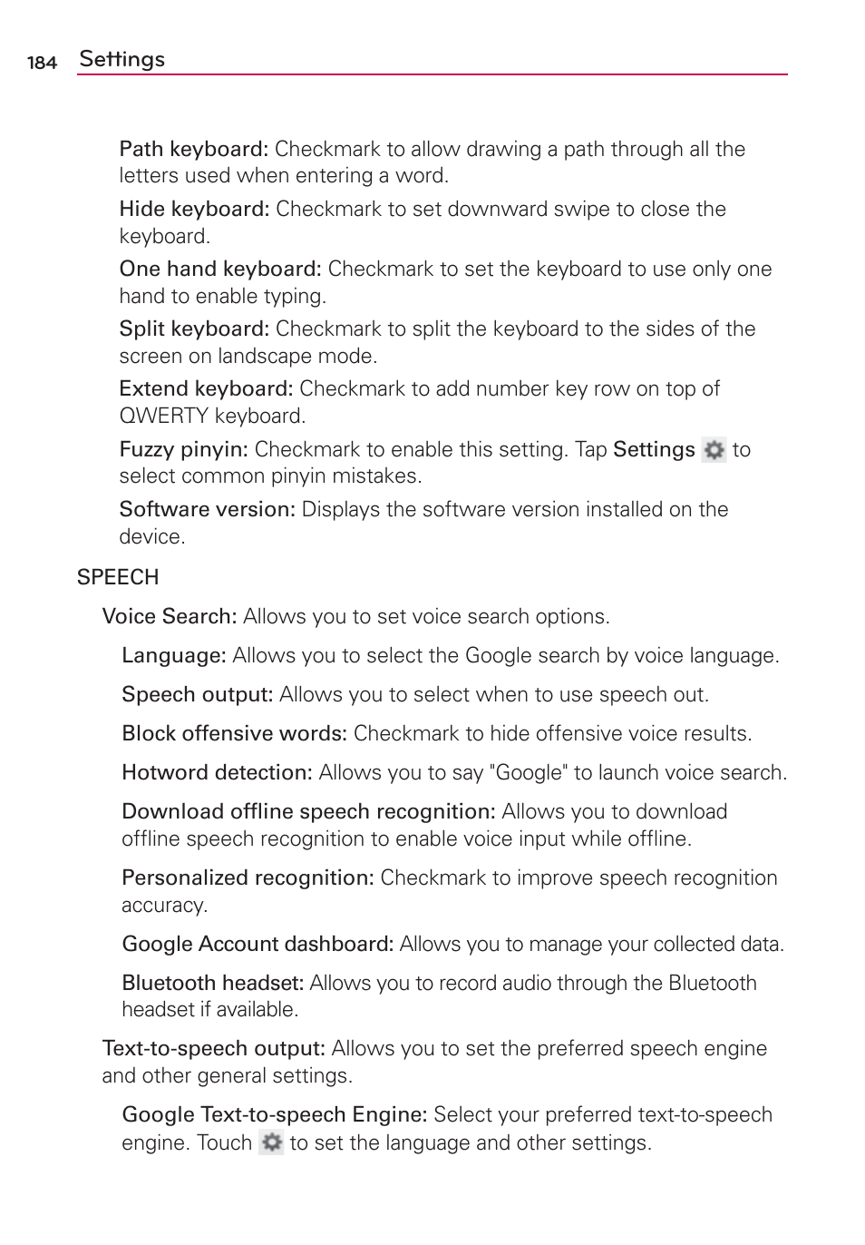 LG VS950 User Manual | Page 186 / 209