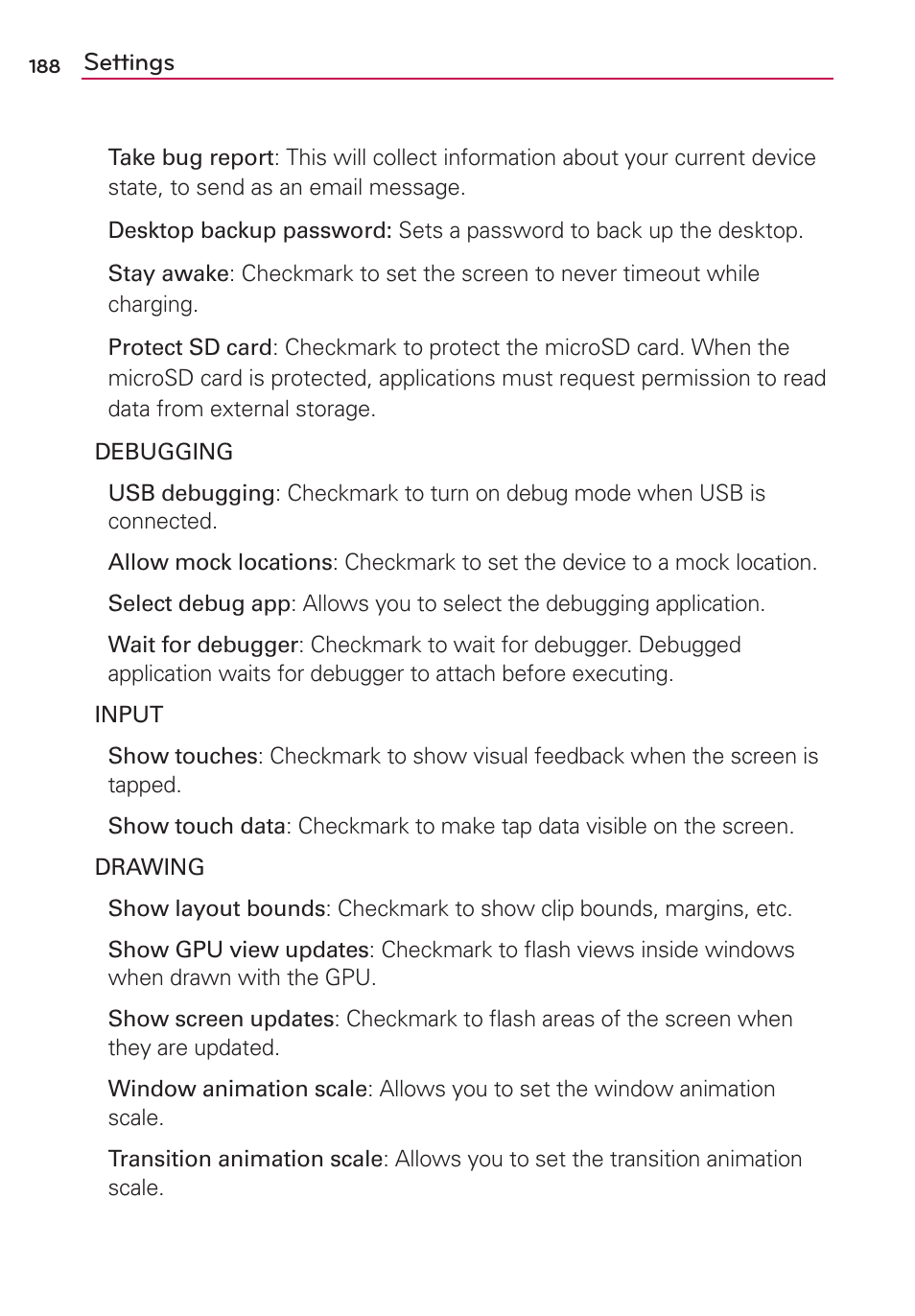 LG VS950 User Manual | Page 190 / 209