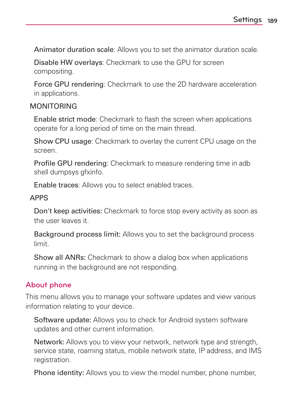 LG VS950 User Manual | Page 191 / 209