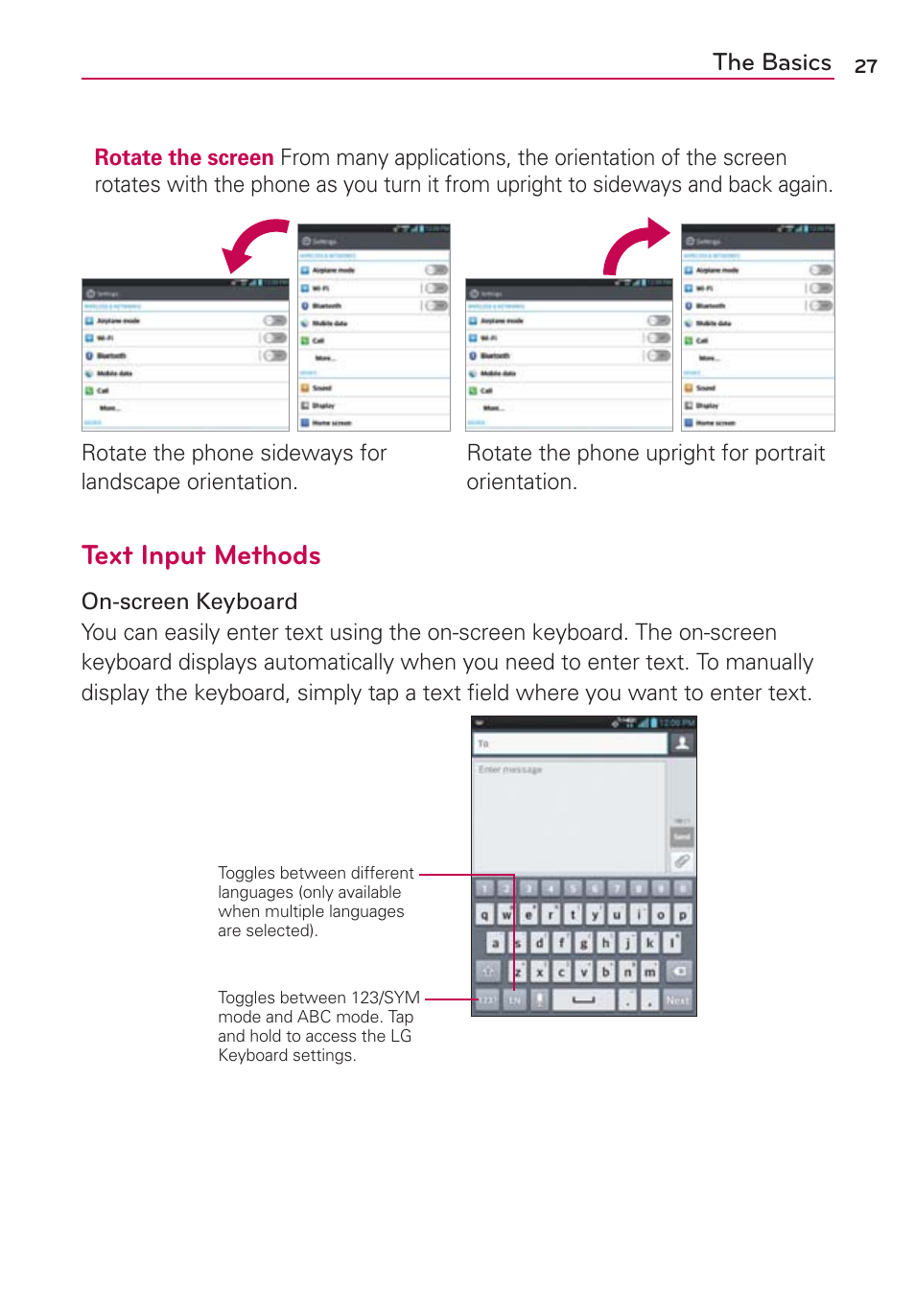 Text input methods | LG VS950 User Manual | Page 29 / 209