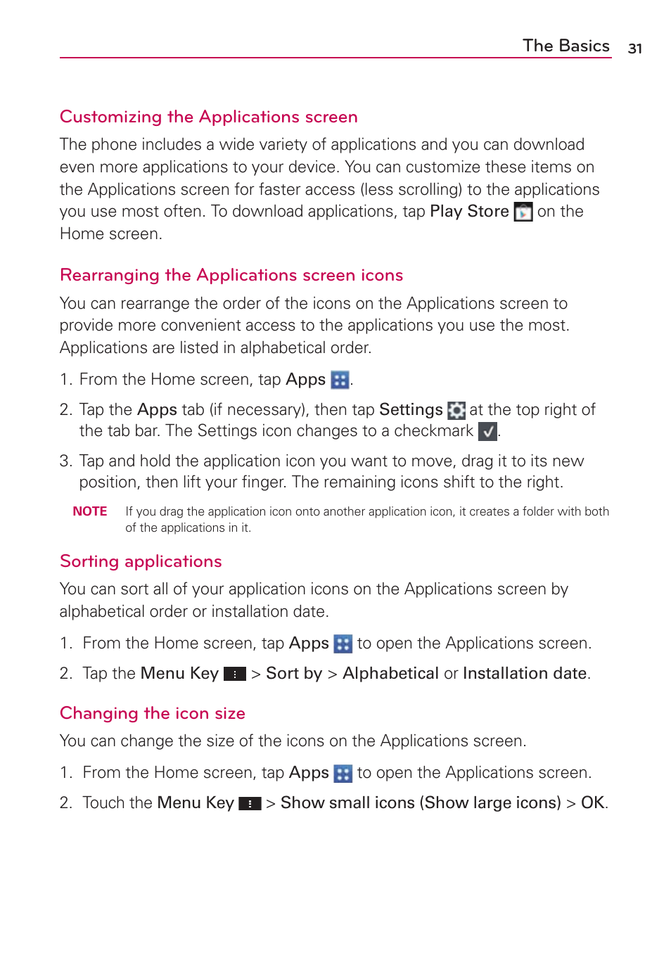 LG VS950 User Manual | Page 33 / 209