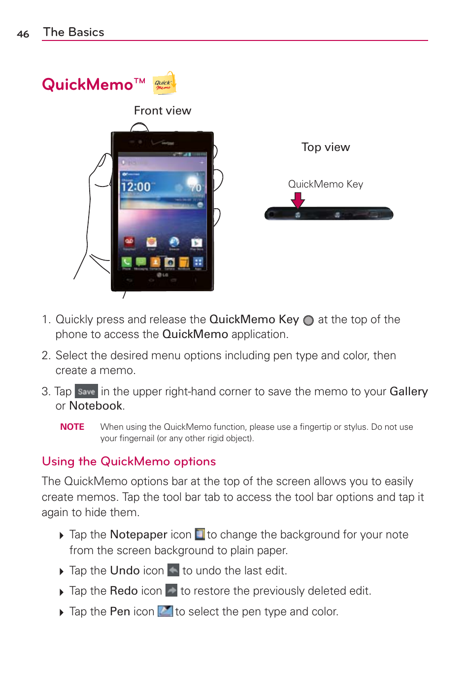 Quickmemo | LG VS950 User Manual | Page 48 / 209