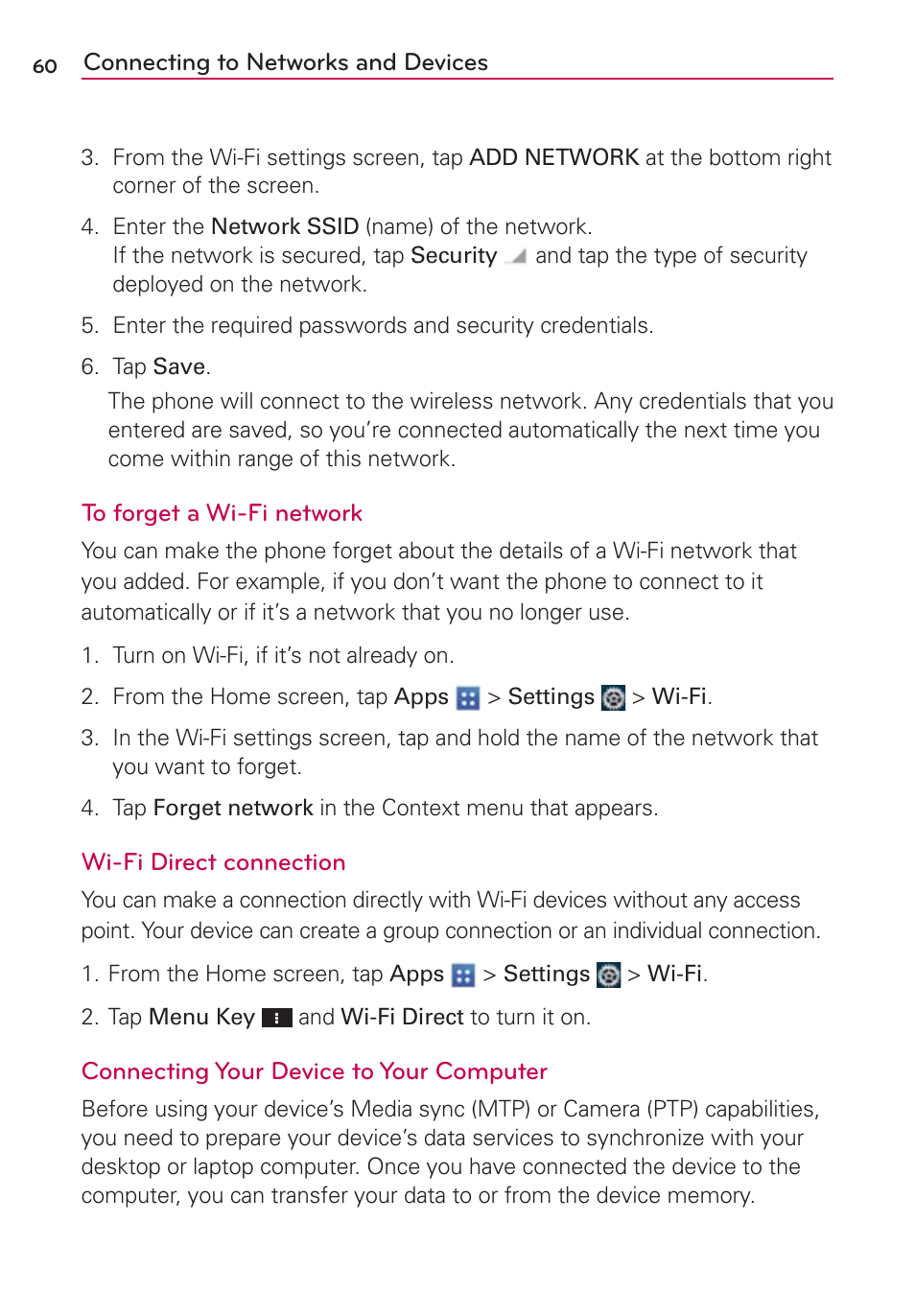 LG VS950 User Manual | Page 62 / 209