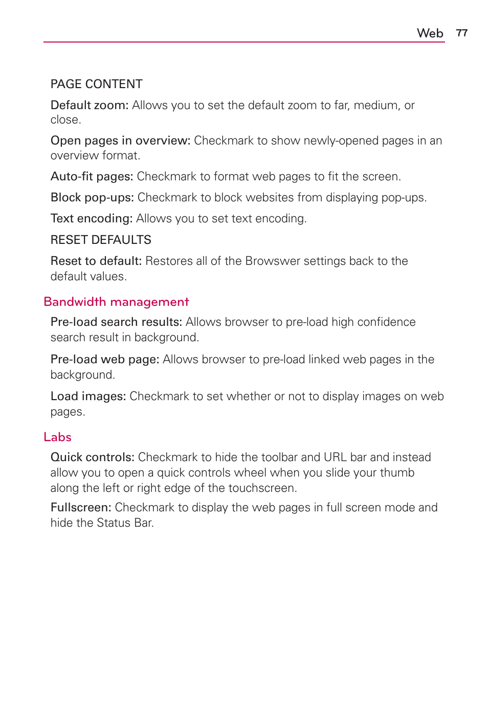 LG VS950 User Manual | Page 79 / 209