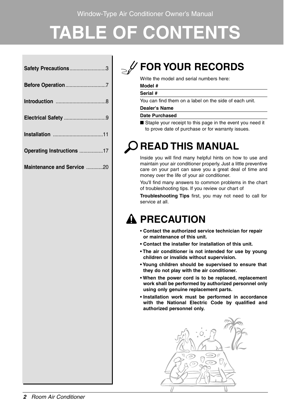 LG LT1033CNR User Manual | Page 2 / 48