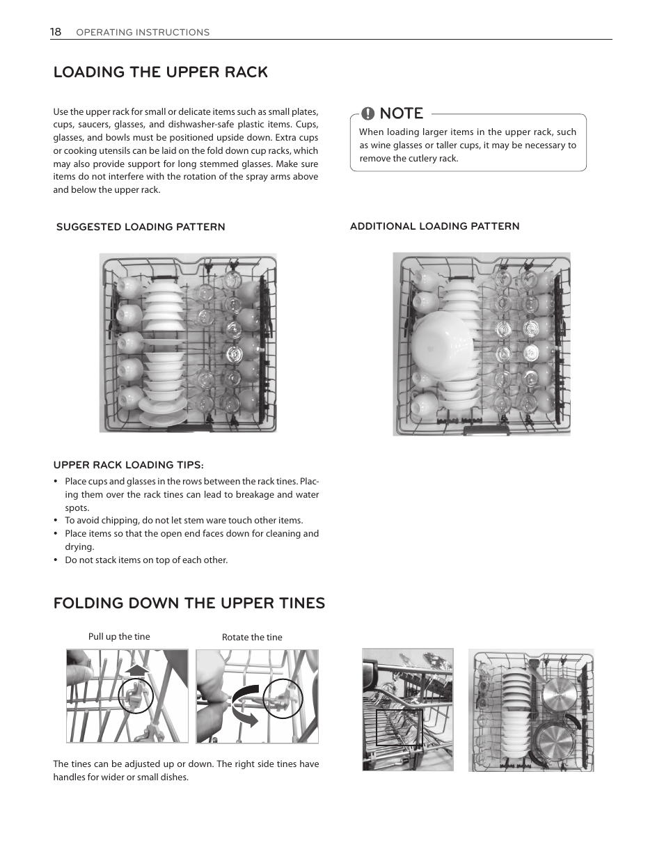 LG LDF7774WW User Manual | Page 18 / 100