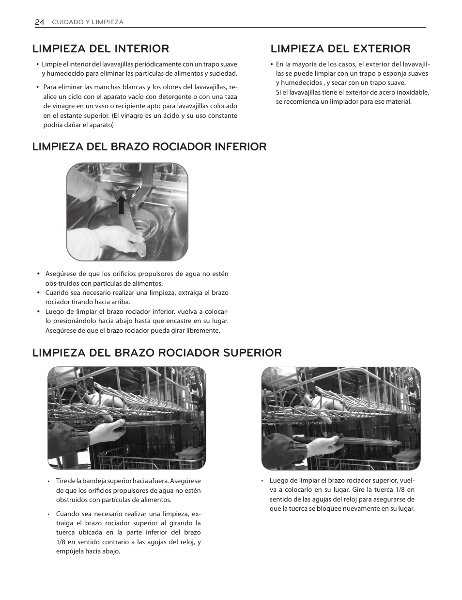 Limpieza del interior | LG LDF7774WW User Manual | Page 56 / 100