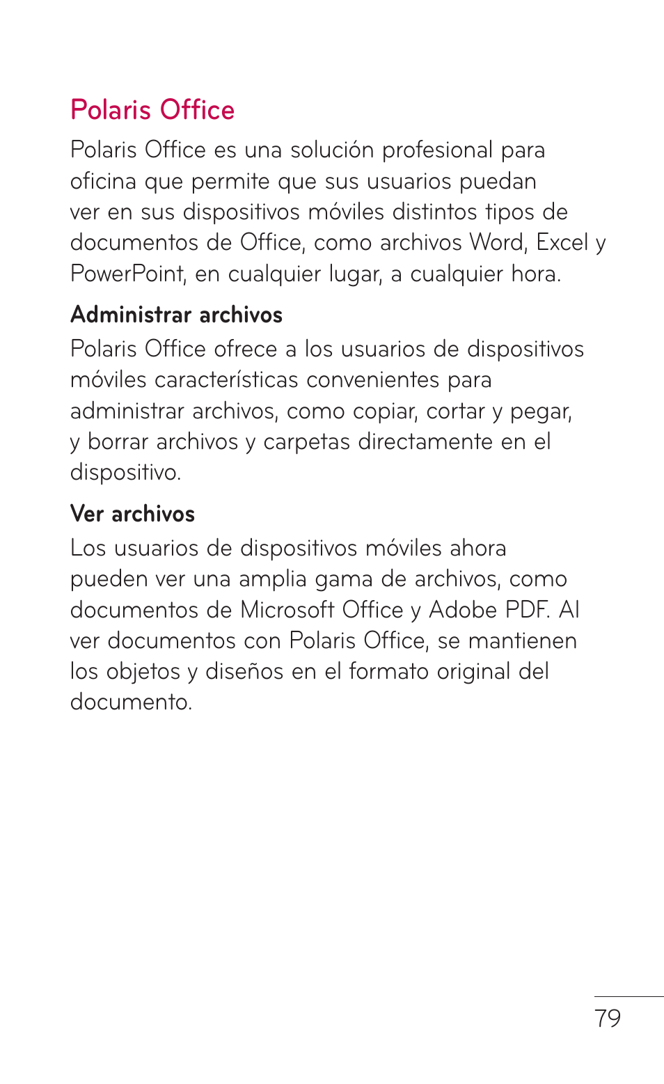 Polaris office | LG LGE739BK User Manual | Page 227 / 312