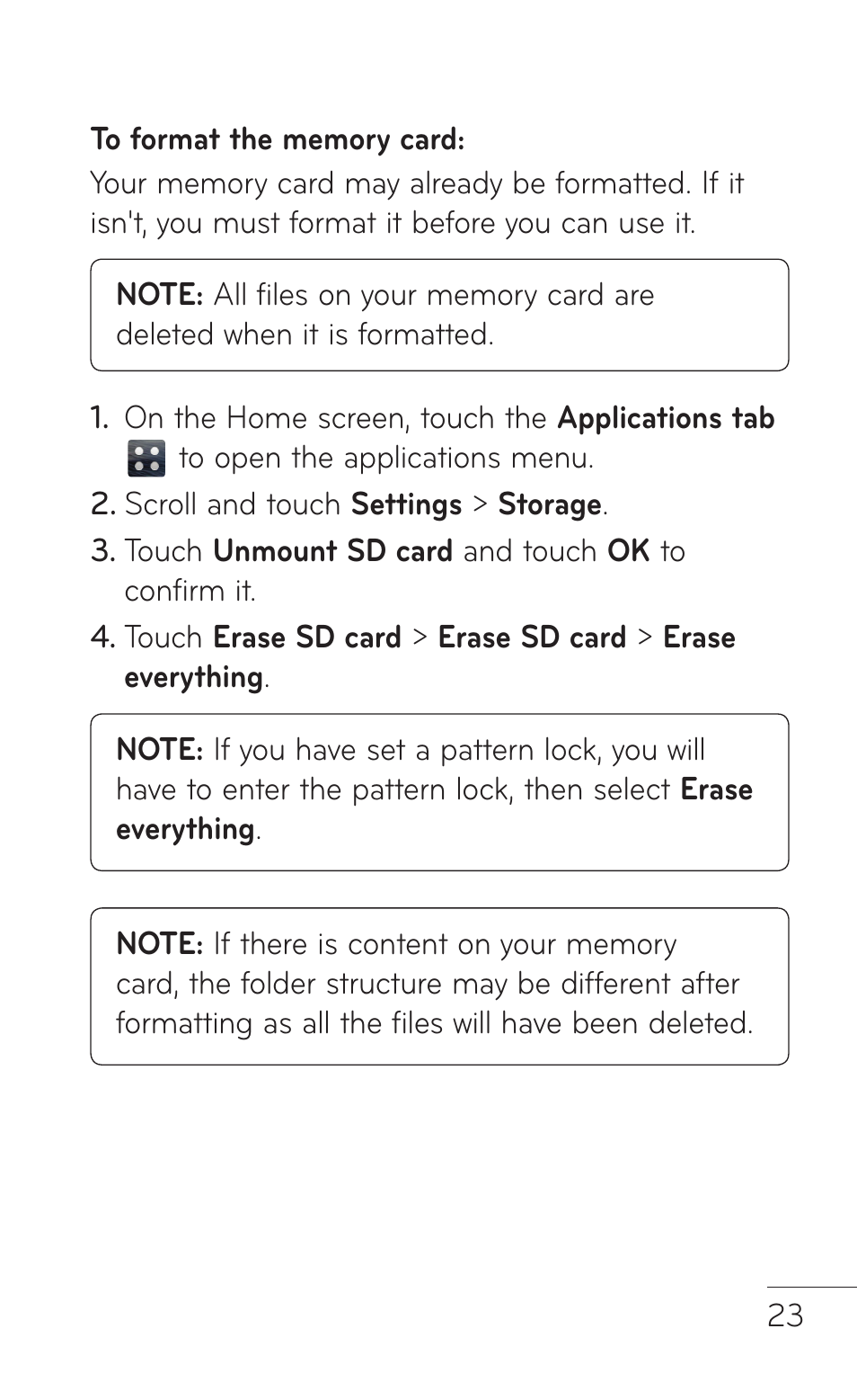 LG LGE739BK User Manual | Page 23 / 312