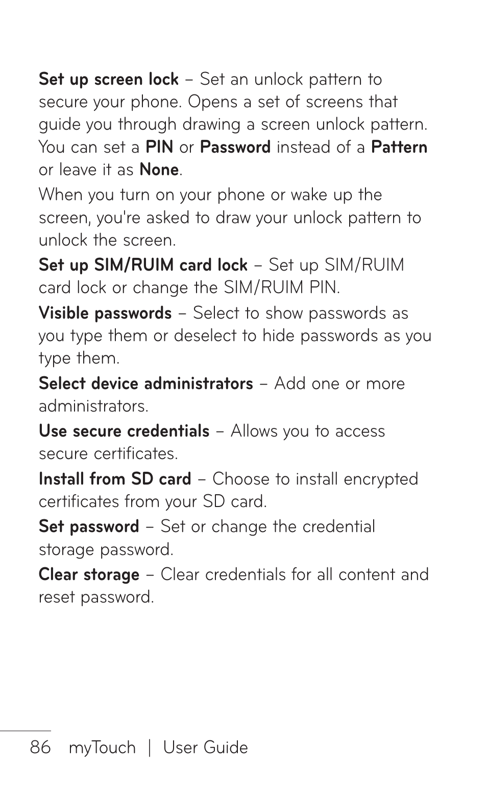 LG LGE739BK User Manual | Page 86 / 312