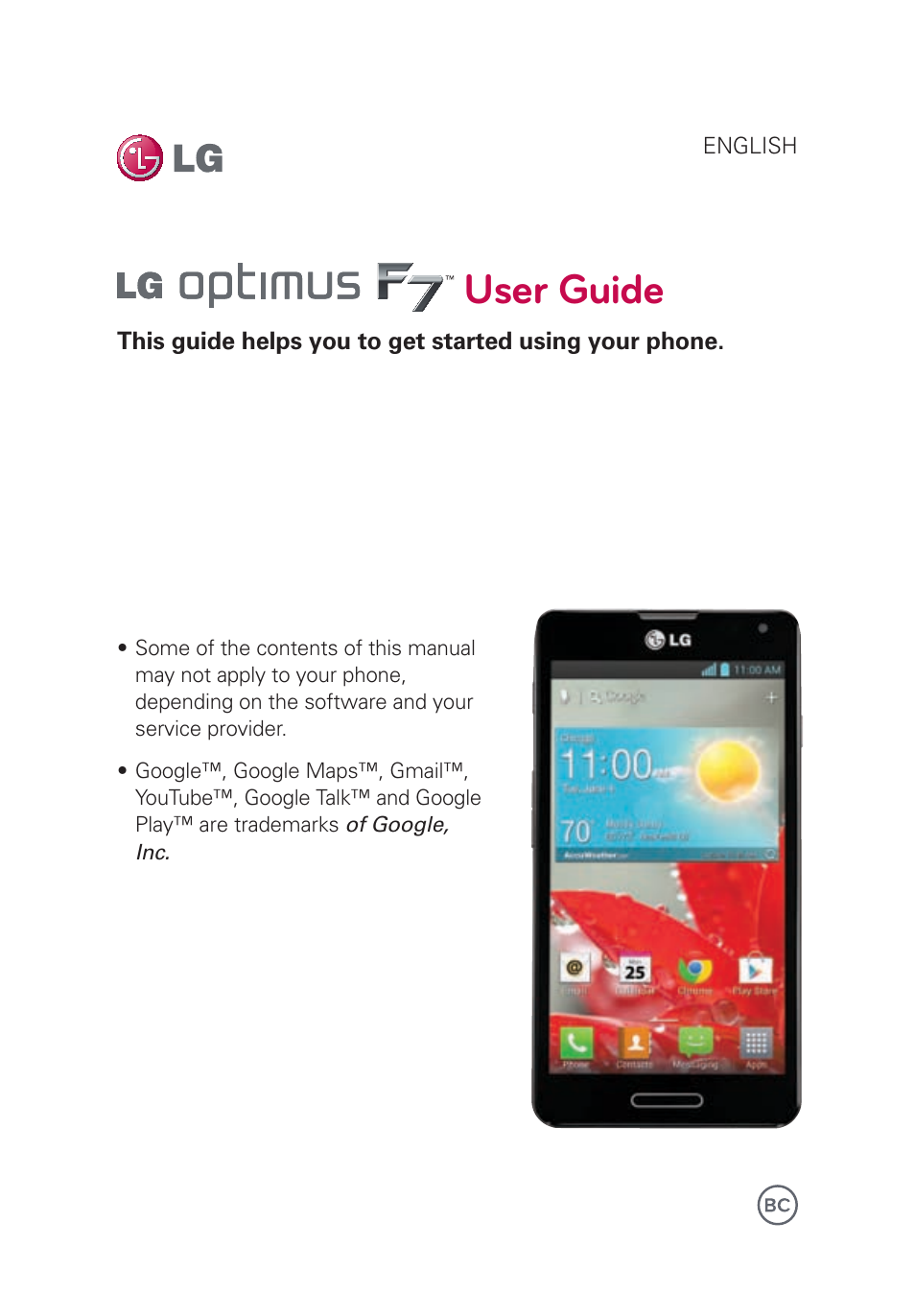 LG US780 User Manual | 117 pages