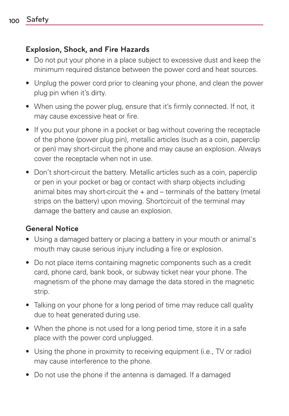 LG US780 User Manual | Page 100 / 117