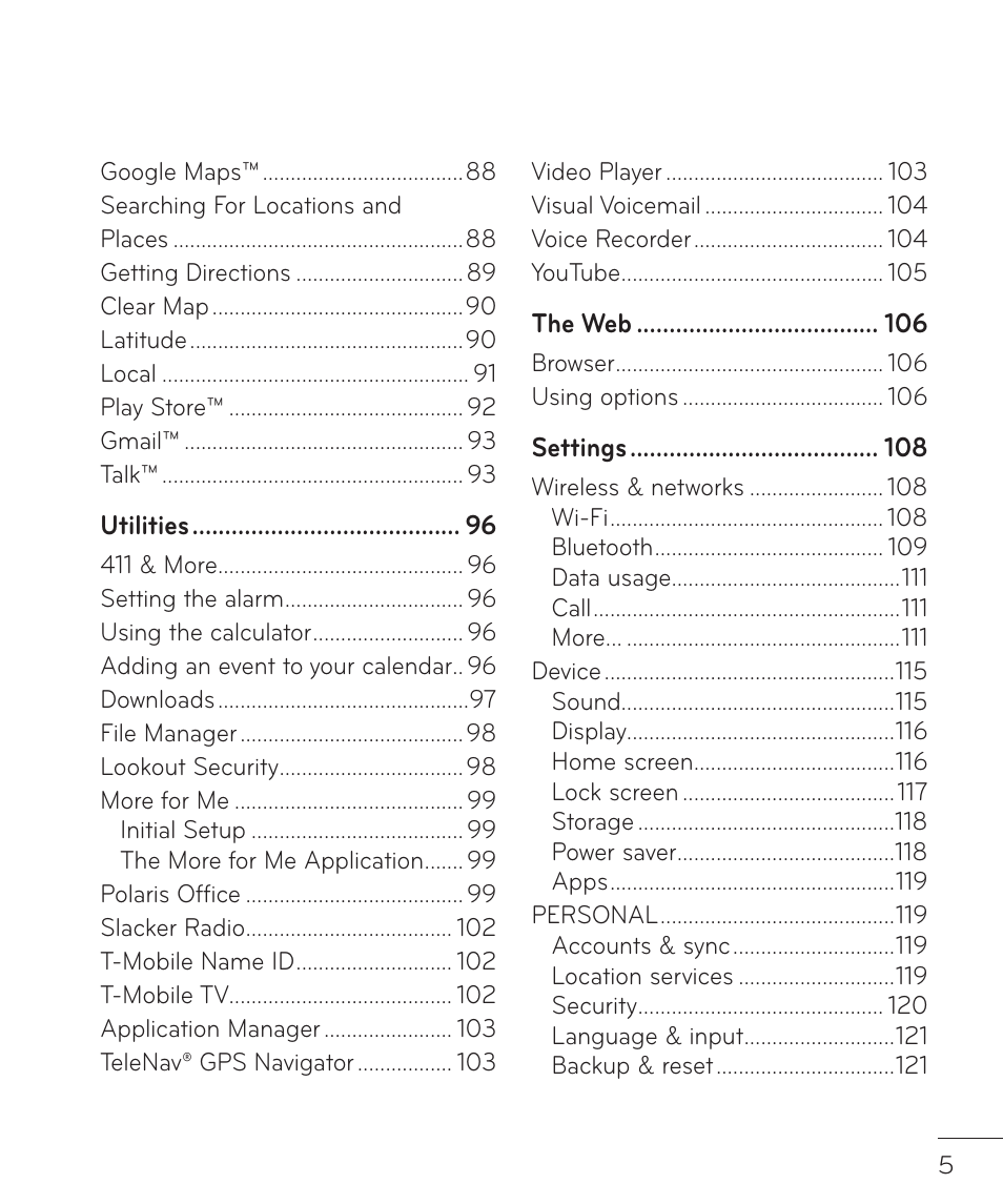 LG LGP769BK User Manual | Page 7 / 167