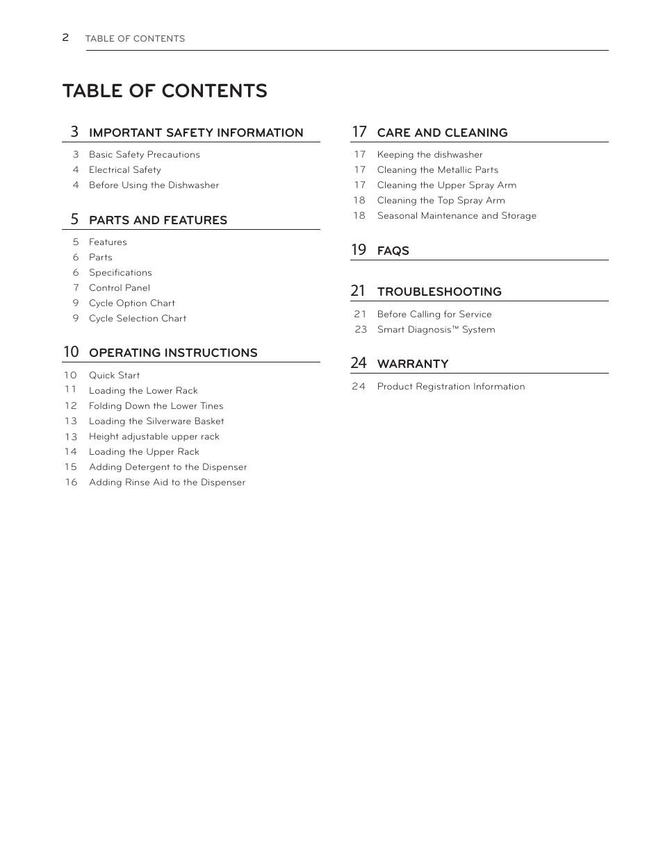 LG LDS5040BB User Manual | Page 2 / 80