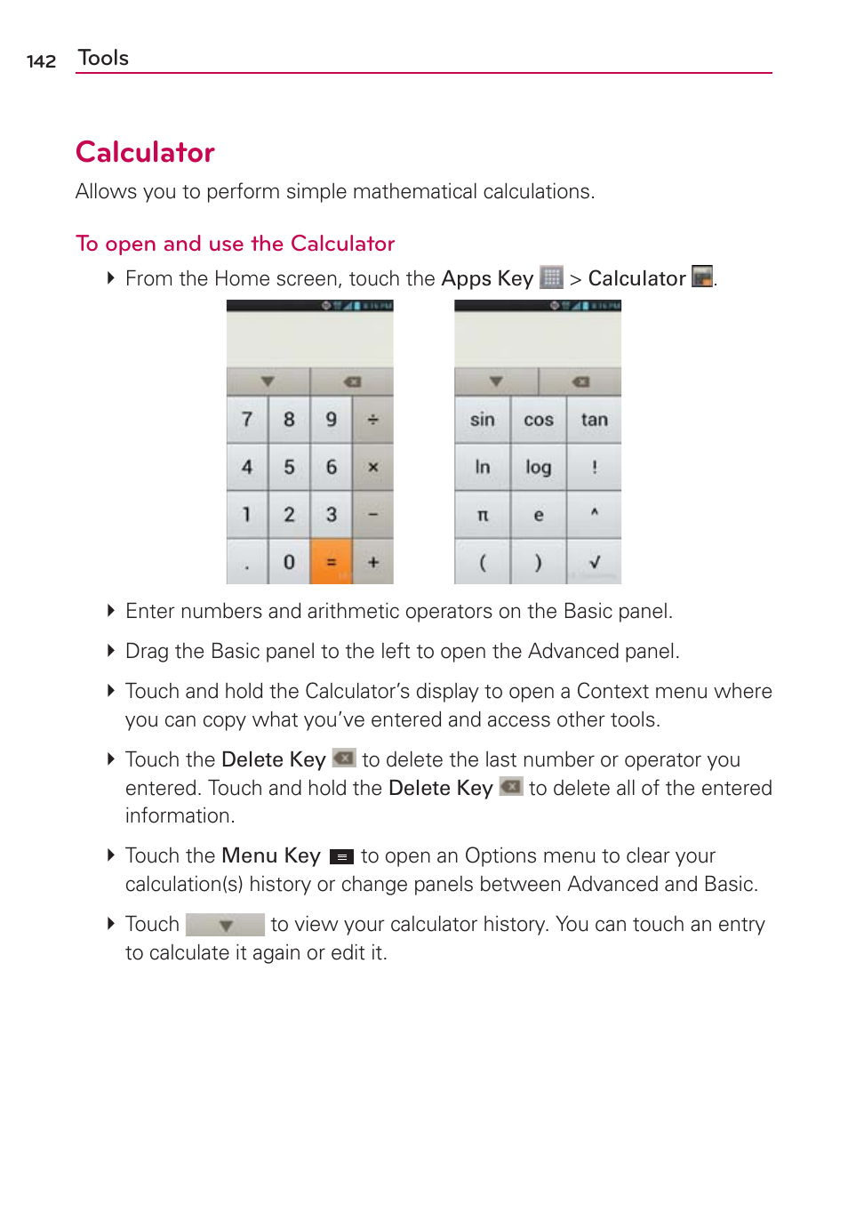 Calculator | LG LGMS870 User Manual | Page 144 / 210