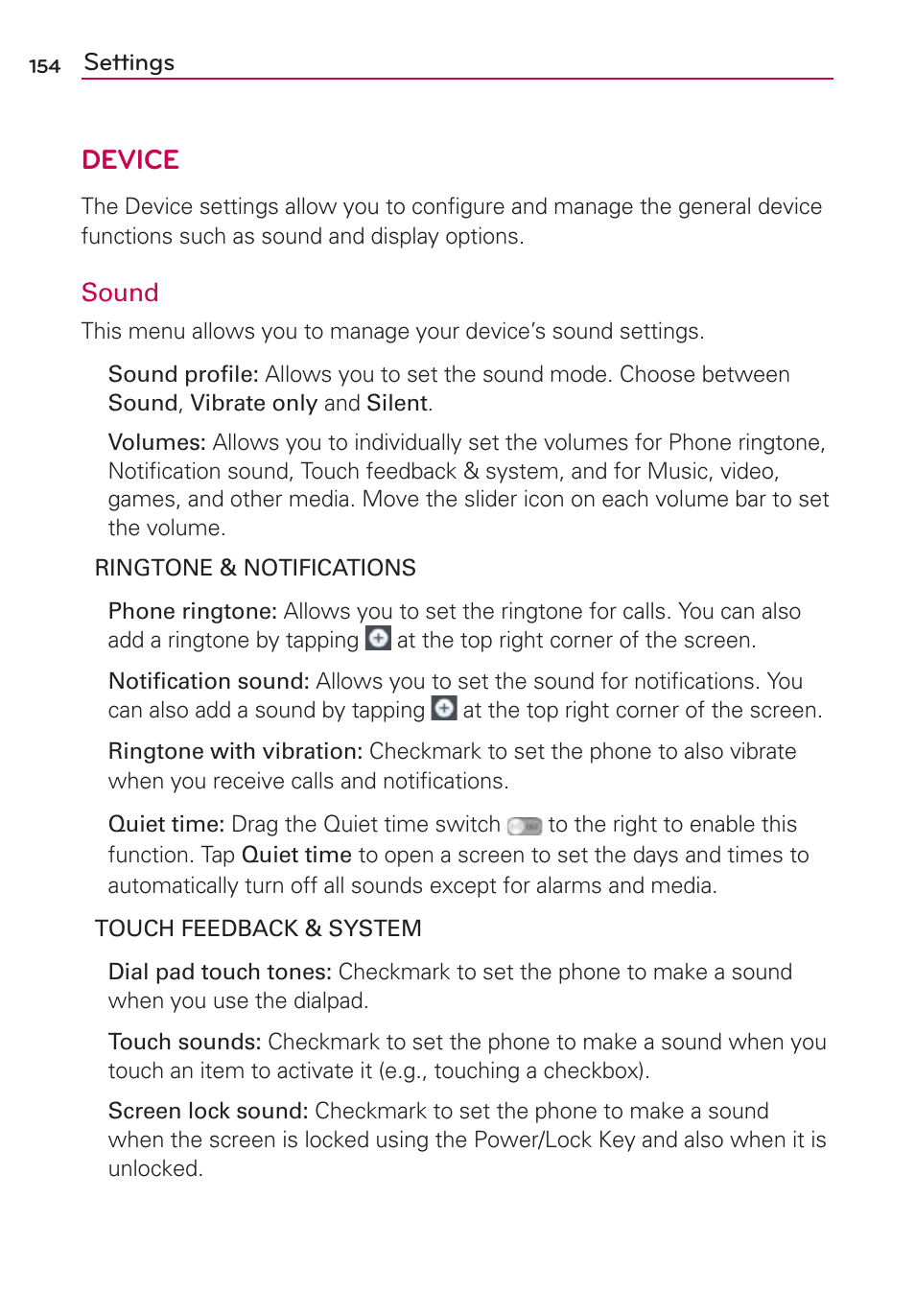 Device | LG LGMS870 User Manual | Page 156 / 210