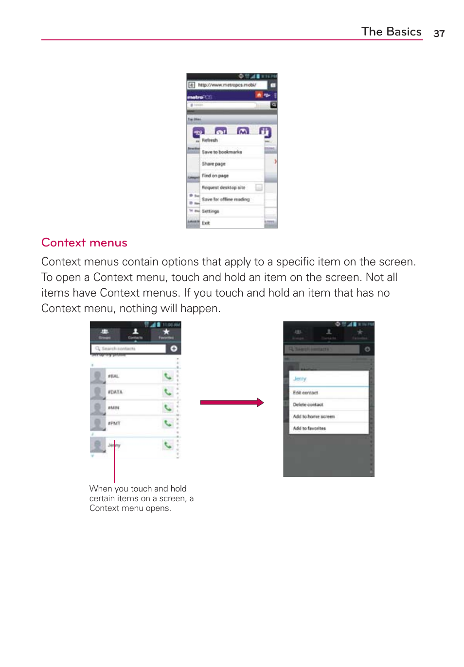 LG LGMS870 User Manual | Page 39 / 210