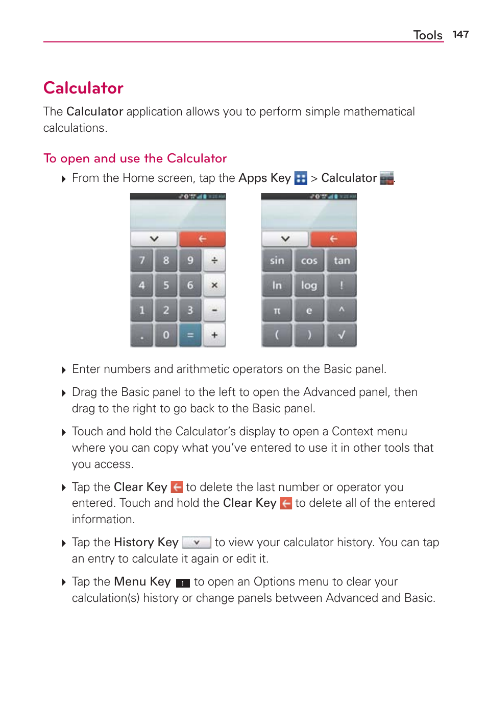 Calculator | LG LGVS870 User Manual | Page 149 / 223