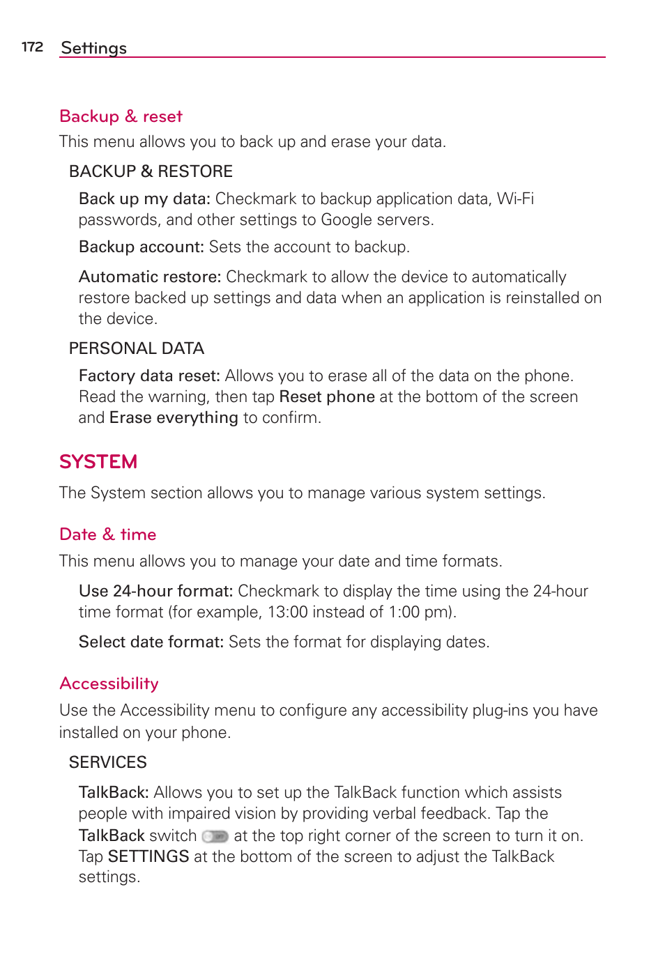 System | LG LGVS870 User Manual | Page 174 / 223