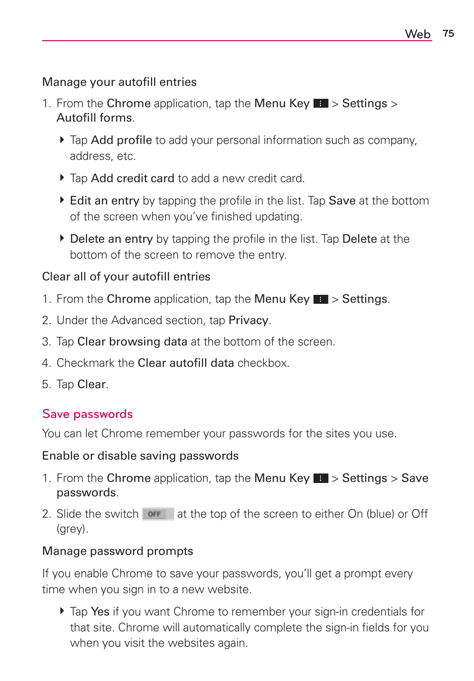 LG LGVS870 User Manual | Page 77 / 223