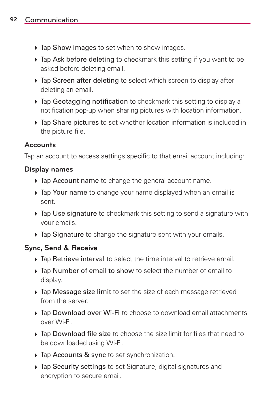 LG LGVS870 User Manual | Page 94 / 223