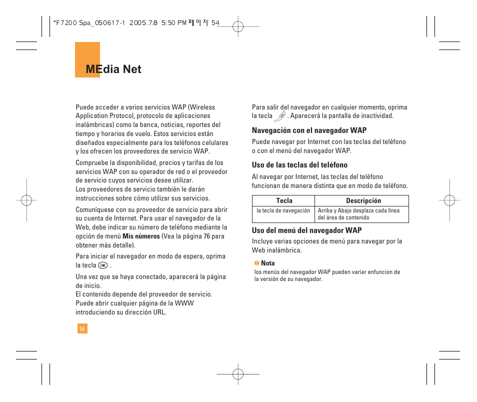 Media net | LG F7200 User Manual | Page 159 / 218