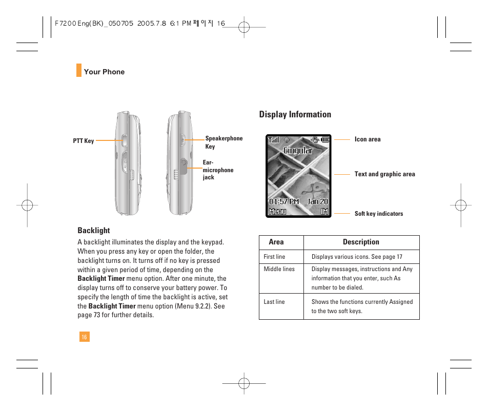 Display information | LG F7200 User Manual | Page 18 / 218