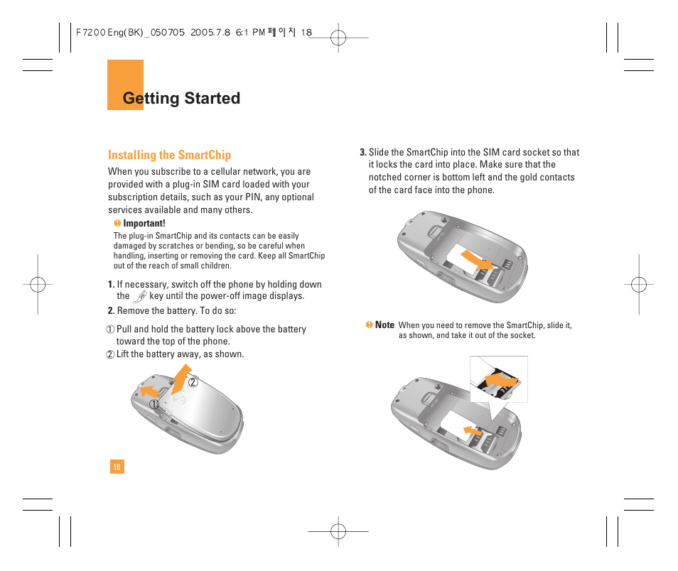 Getting started | LG F7200 User Manual | Page 20 / 218