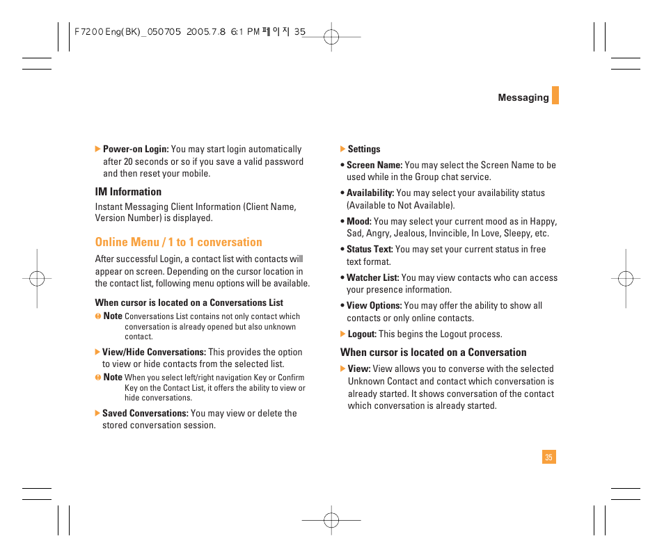 LG F7200 User Manual | Page 37 / 218