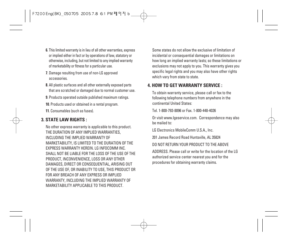 LG F7200 User Manual | Page 4 / 218