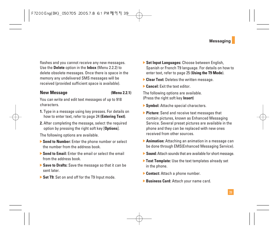 LG F7200 User Manual | Page 41 / 218