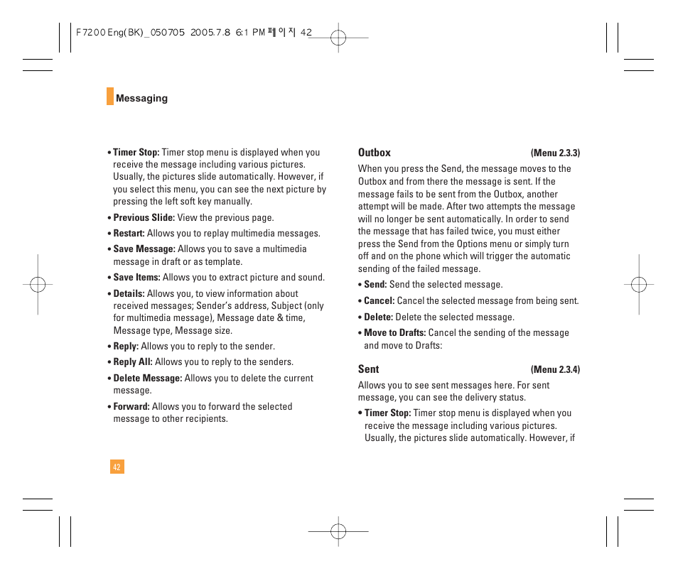 LG F7200 User Manual | Page 44 / 218