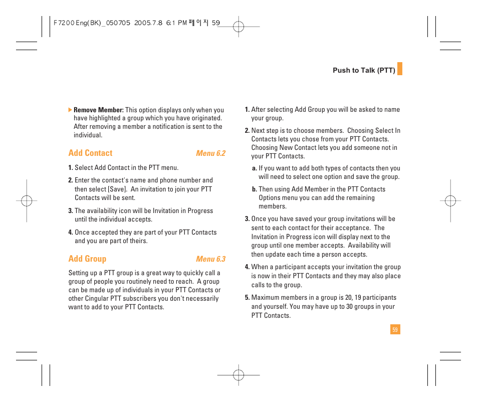 LG F7200 User Manual | Page 61 / 218