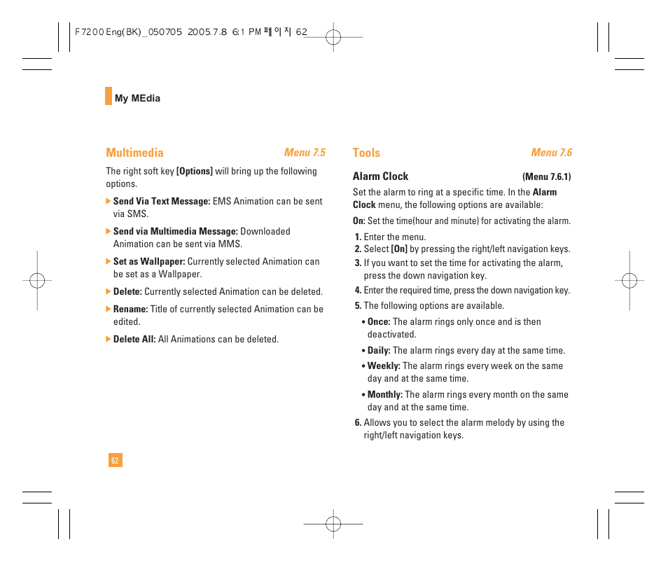 LG F7200 User Manual | Page 64 / 218