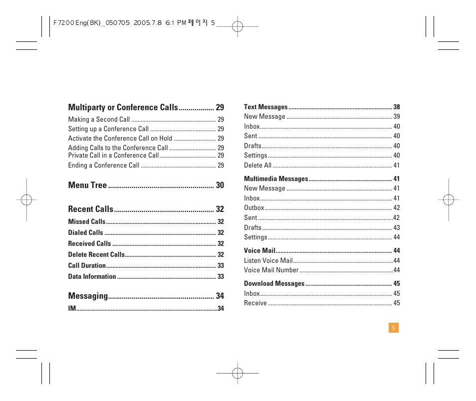 LG F7200 User Manual | Page 7 / 218