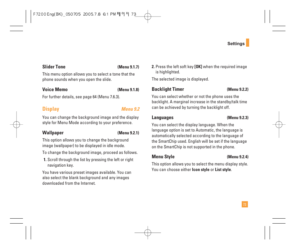 LG F7200 User Manual | Page 75 / 218