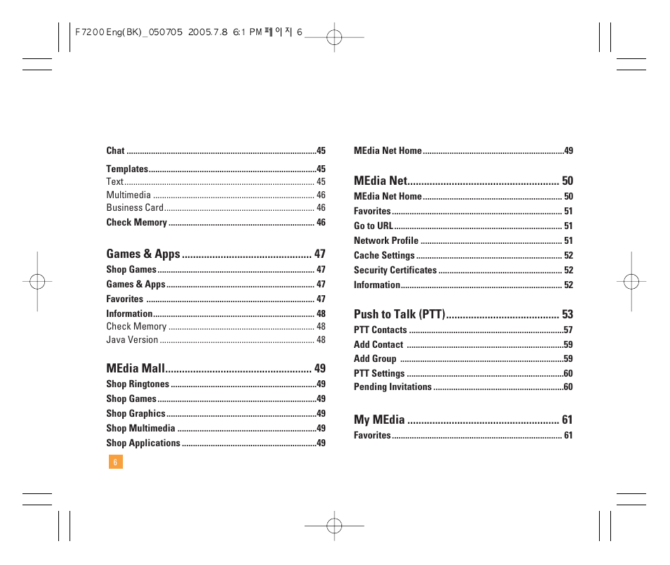 LG F7200 User Manual | Page 8 / 218