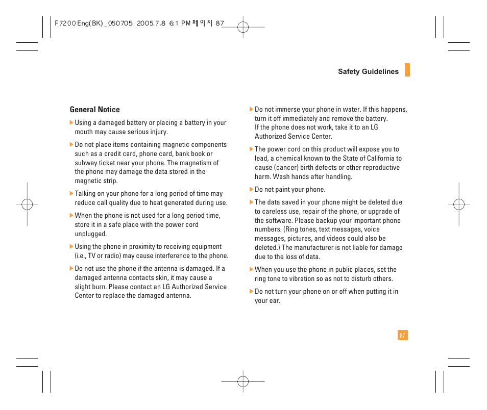 LG F7200 User Manual | Page 89 / 218